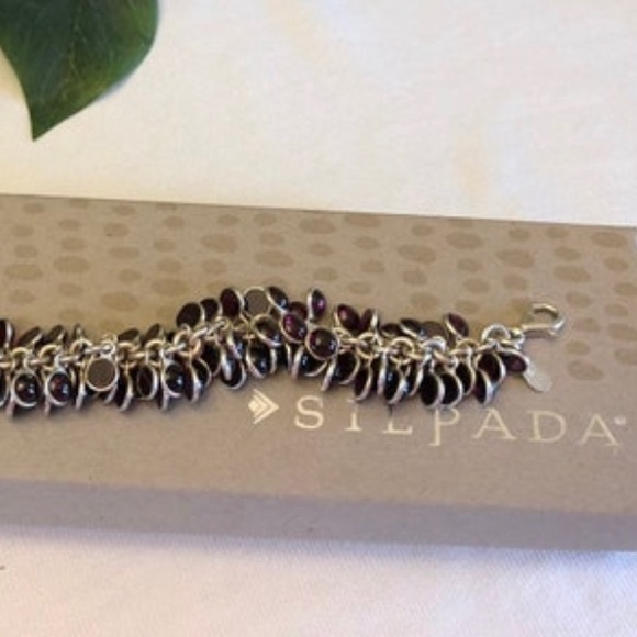 Silpada Garnet Cha-Cha Bead Bracelet RARE B1049 - Picture 10 of 15